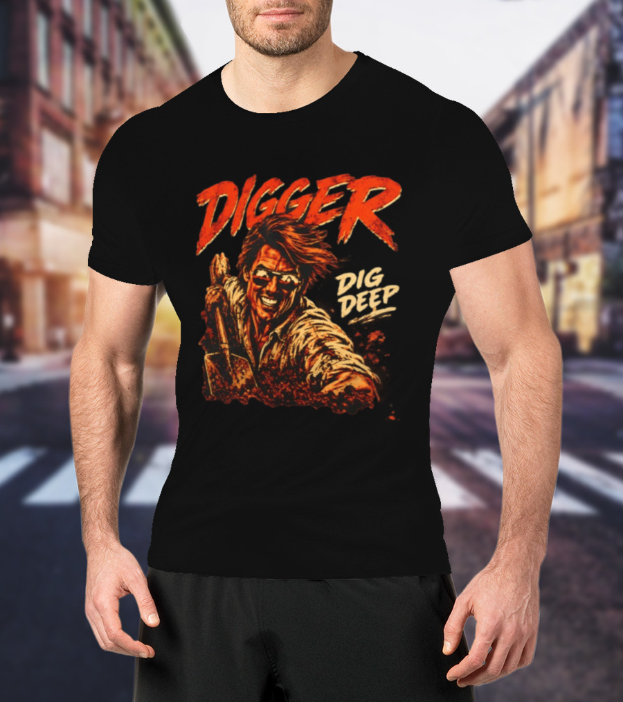 Digger Dig Deep Tom Cruise Rockwell Halloween T-Shirt