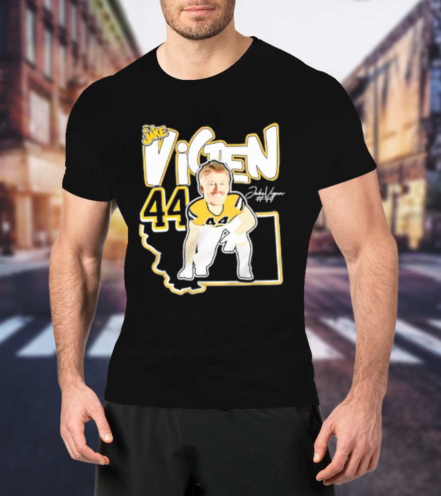 Jake Vigen 44 Montana State Bobcats Player 2026 Caricature T-Shirt