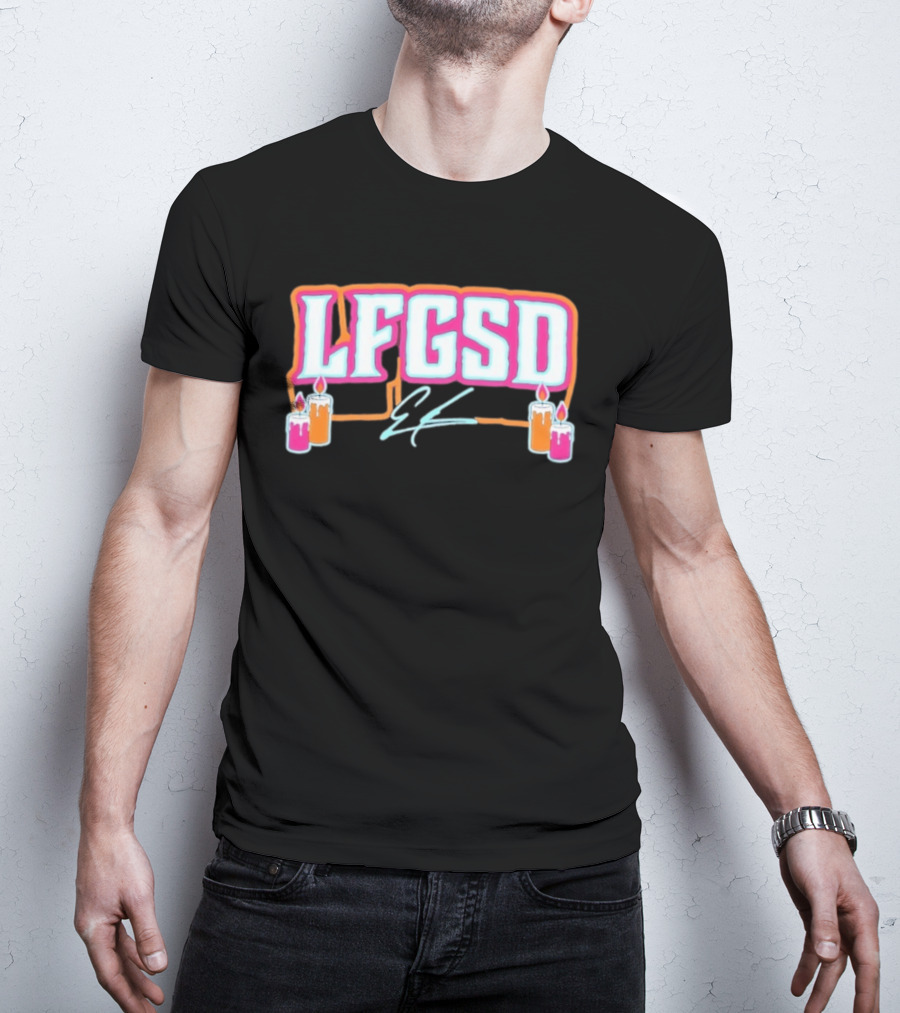LFGSD Ethan San Diego Padres Candles T-Shirt