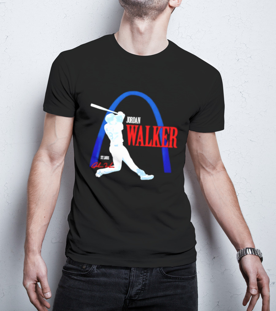 Jordan Walker St Louis Cardinals Gateway Arch Baseball Player T-Shirt