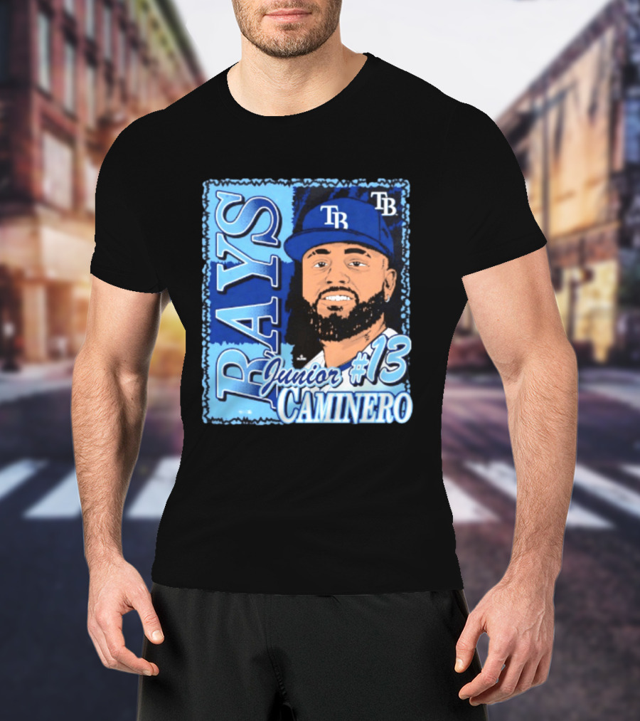 Junior Caminero #13 Tampa Bay Rays TB Player Profile T-Shirt