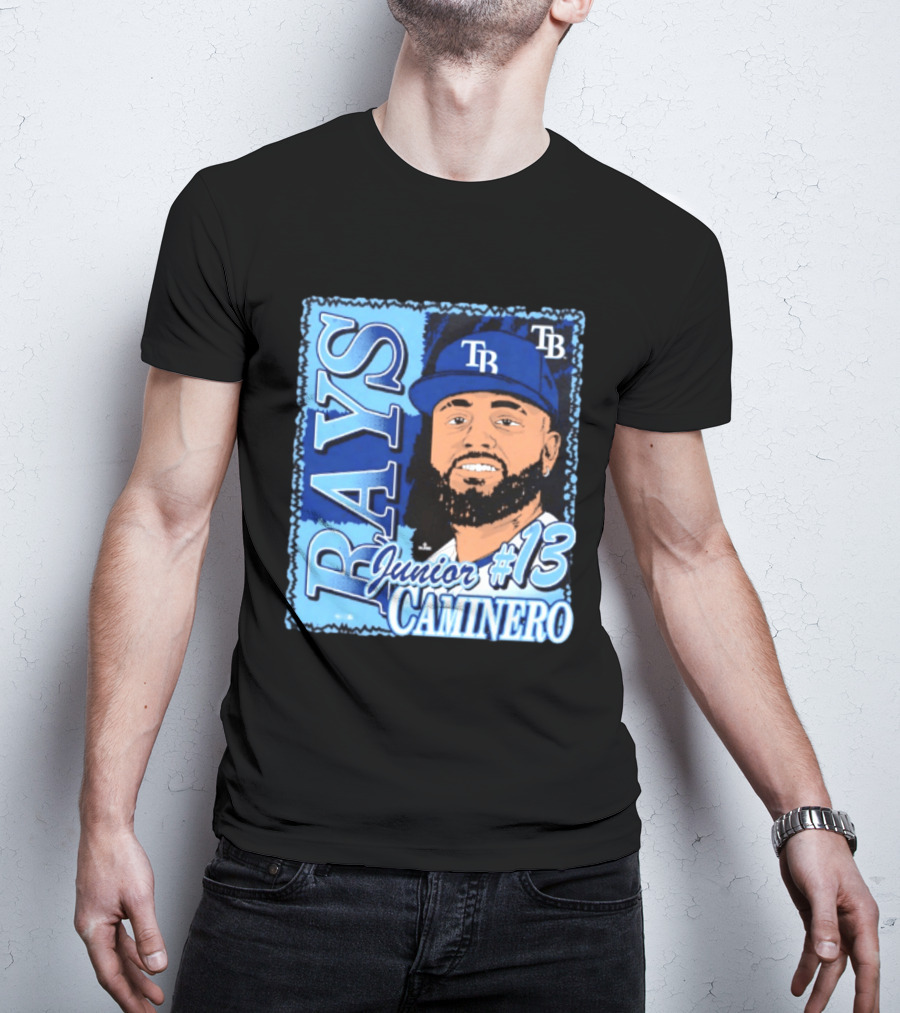 Junior Caminero #13 Tampa Bay Rays TB Player Profile T-Shirt