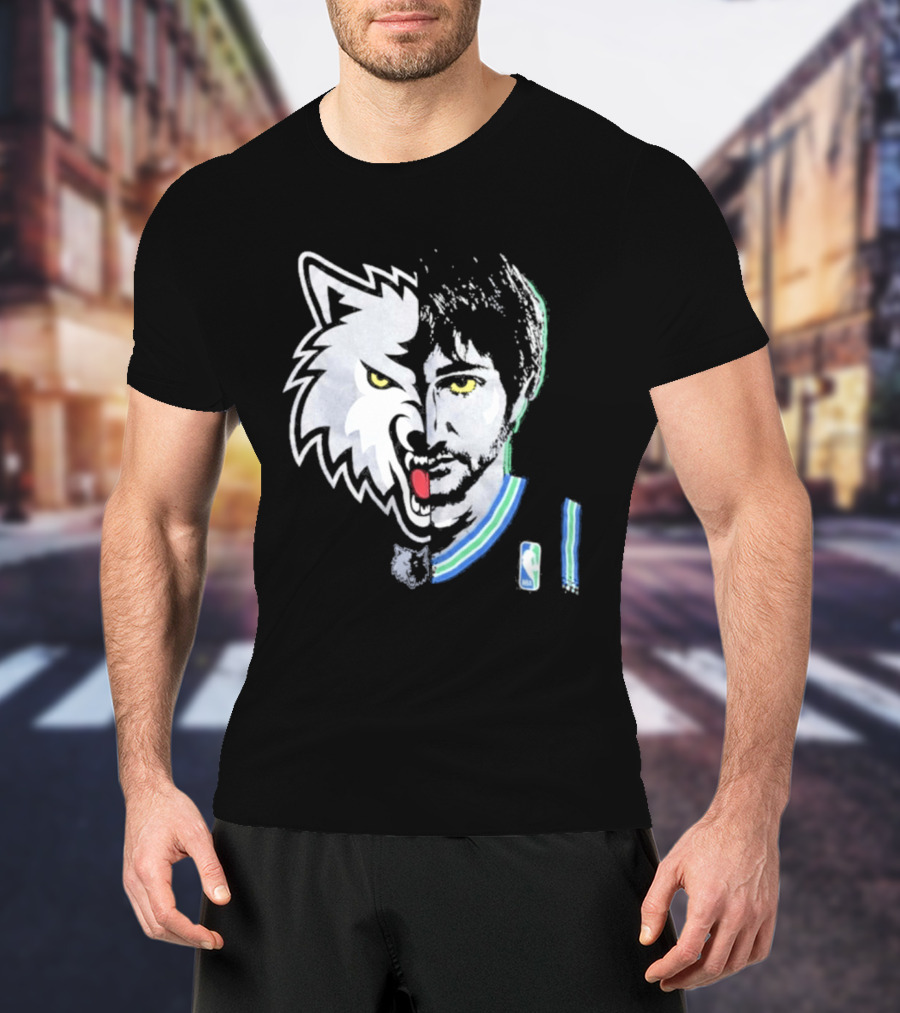 Majestic Ricky Rubio Minnesota Timberwolves NBA Game Face T-Shirt