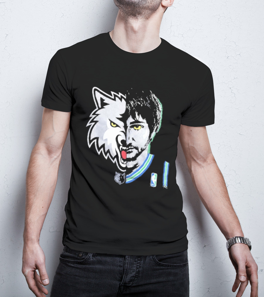 Majestic Ricky Rubio Minnesota Timberwolves NBA Game Face T-Shirt