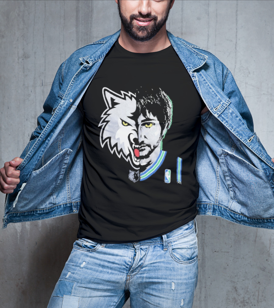 Majestic Ricky Rubio Minnesota Timberwolves NBA Game Face T-Shirt
