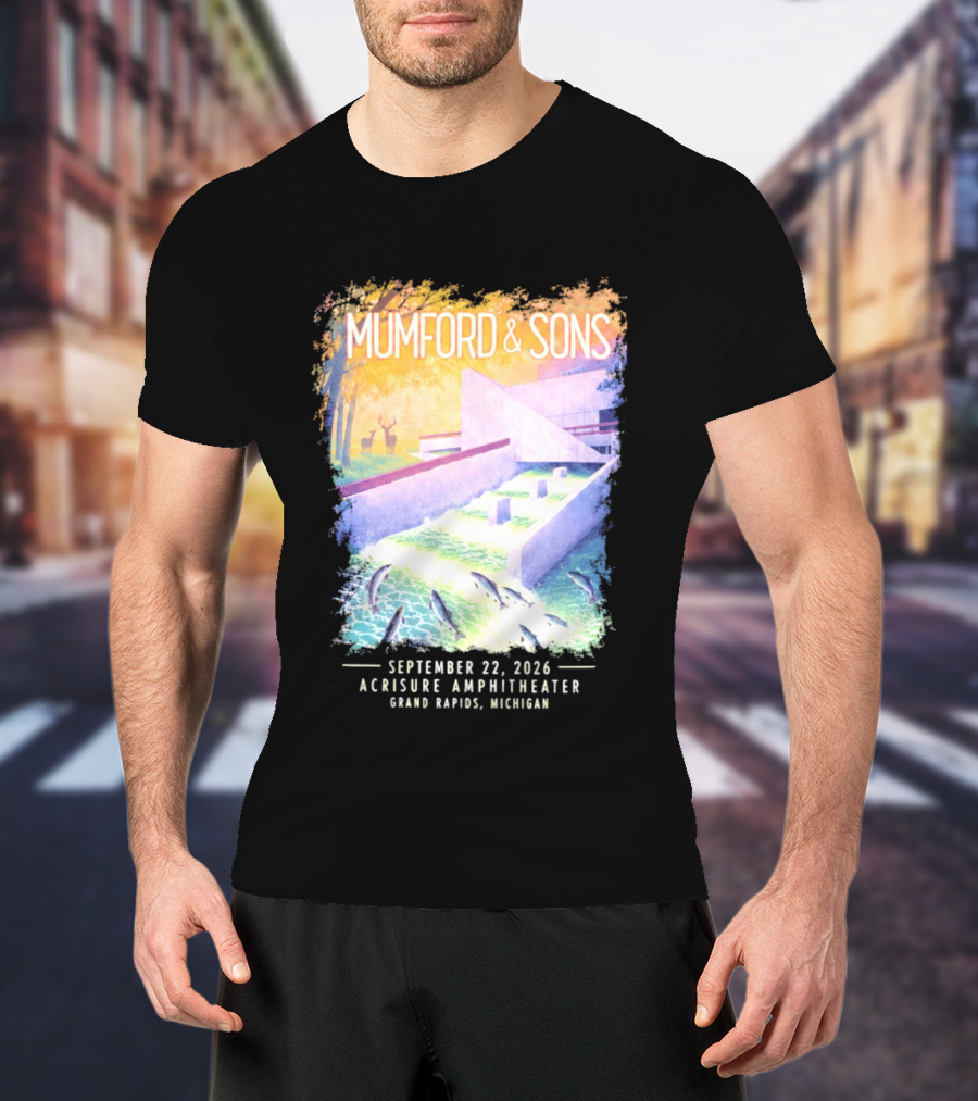 Mumford And Sons Acrisure Amphitheater September 22 2026 Grand Rapids MI Concert Event T-Shirt