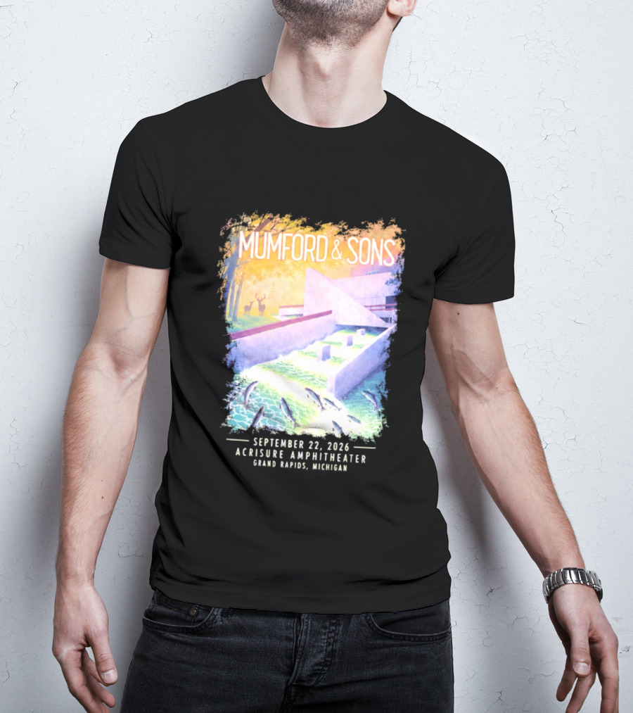 Mumford And Sons Acrisure Amphitheater September 22 2026 Grand Rapids MI Concert Event T-Shirt