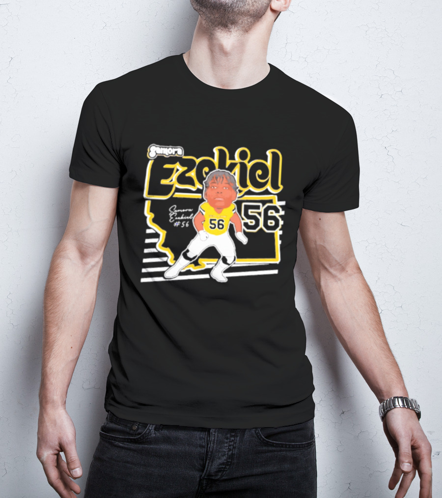 Ezekiel Montana State Bobcats Player 56 Samora 2026 Caricature T-Shirt