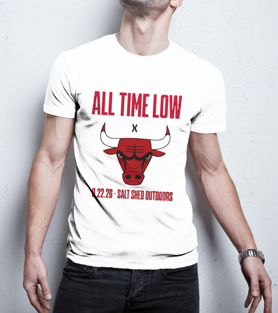 All Time Low Chicago Bulls Collaboration Salt Shed Outdoors 9.22.26 T-Shirt