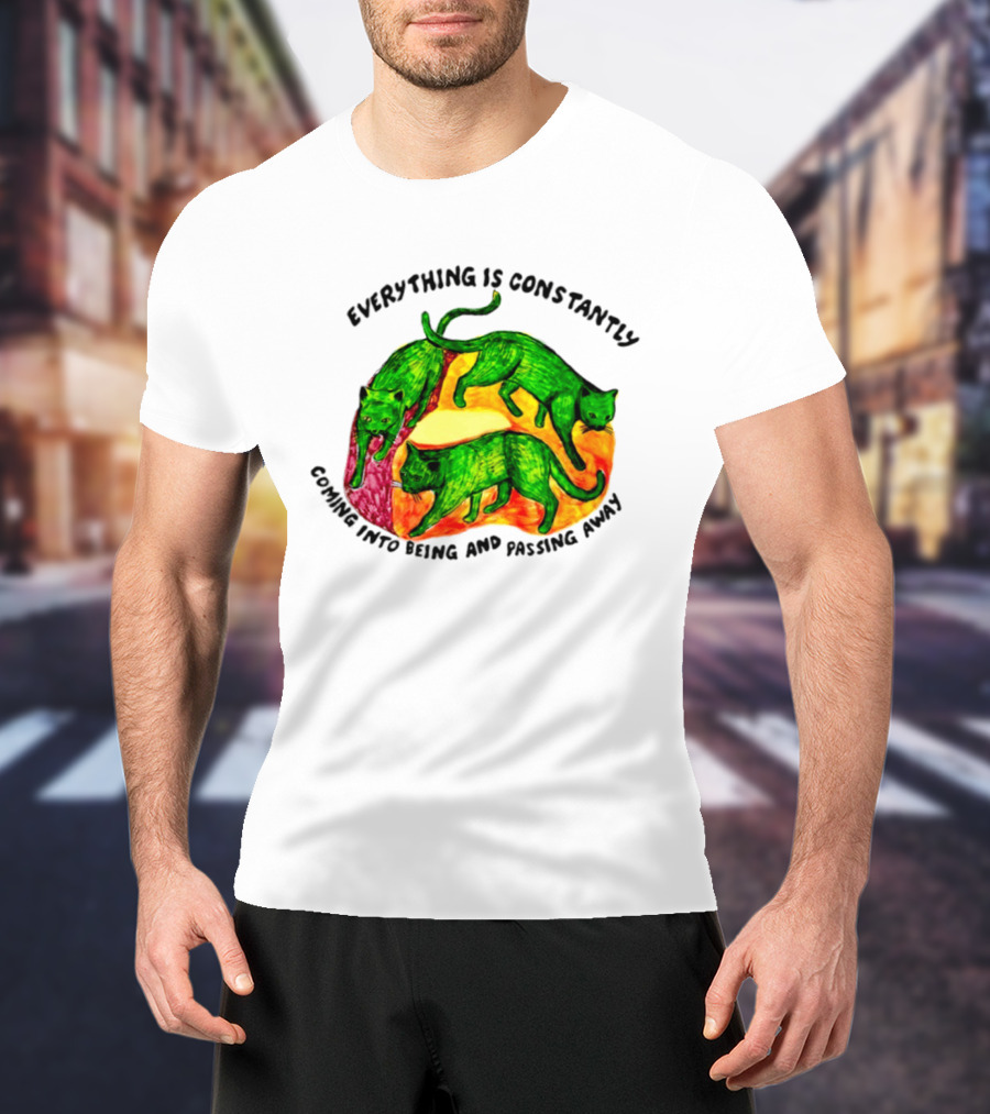Everything Is Constantly Coming Into Being And Passing Away Cats Trio T-Shirt
