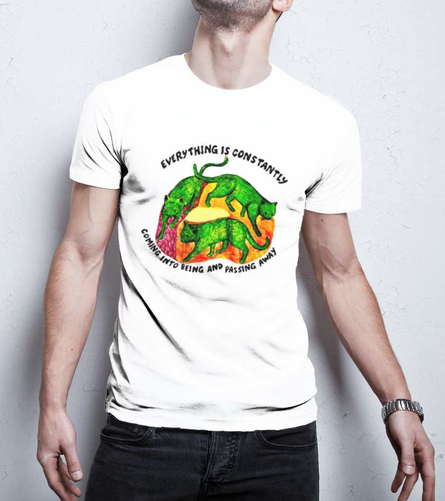 Everything Is Constantly Coming Into Being And Passing Away Cats Trio T-Shirt