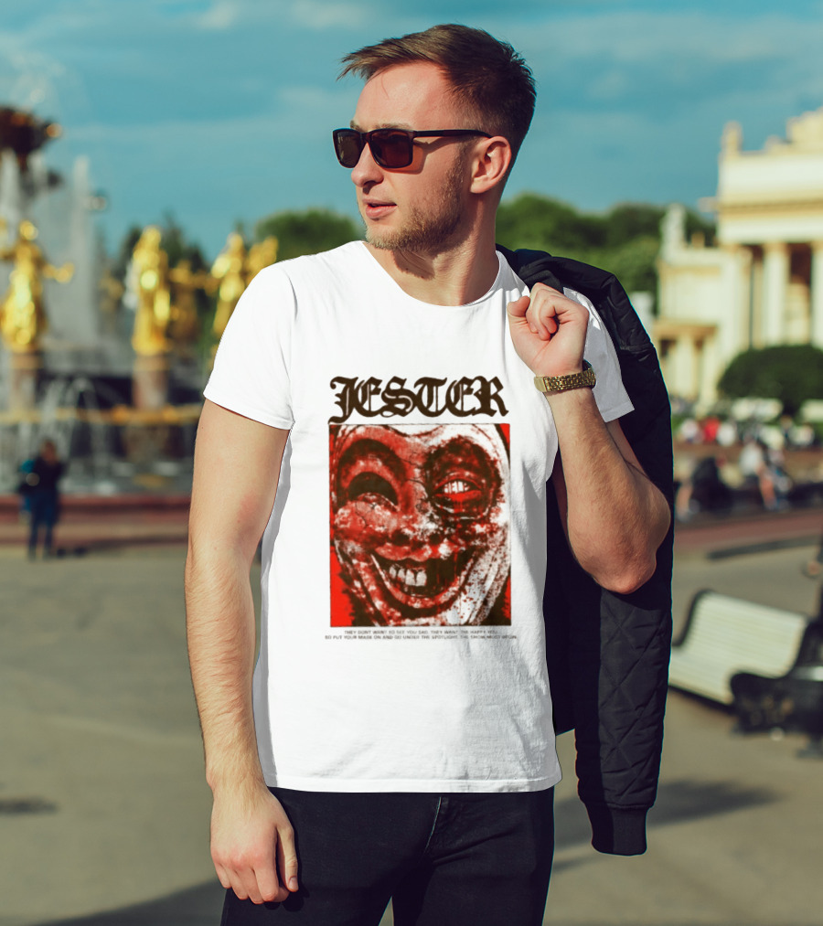 Jester Creepy Clown Help They Want The Happy You T-Shirt