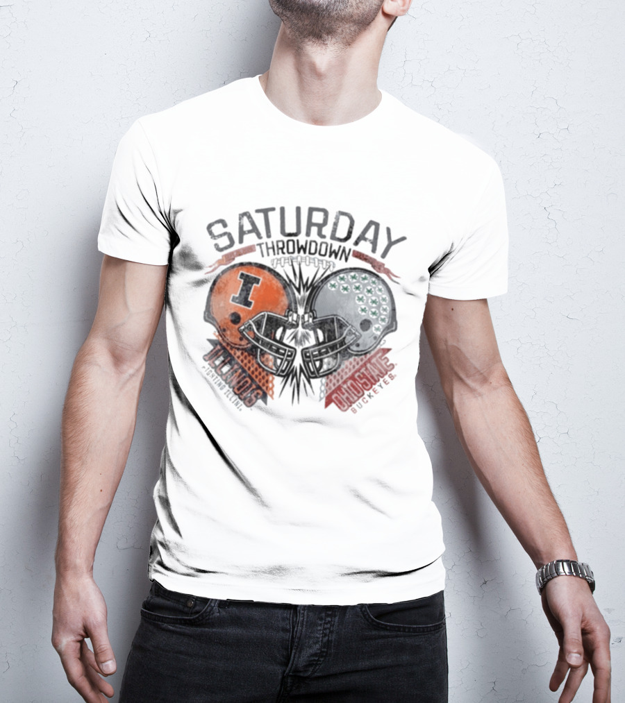 Ohio State Buckeyes Vs Illinois Fighting Illini Football Throwdown September 26 2026 Saturday T-Shirt