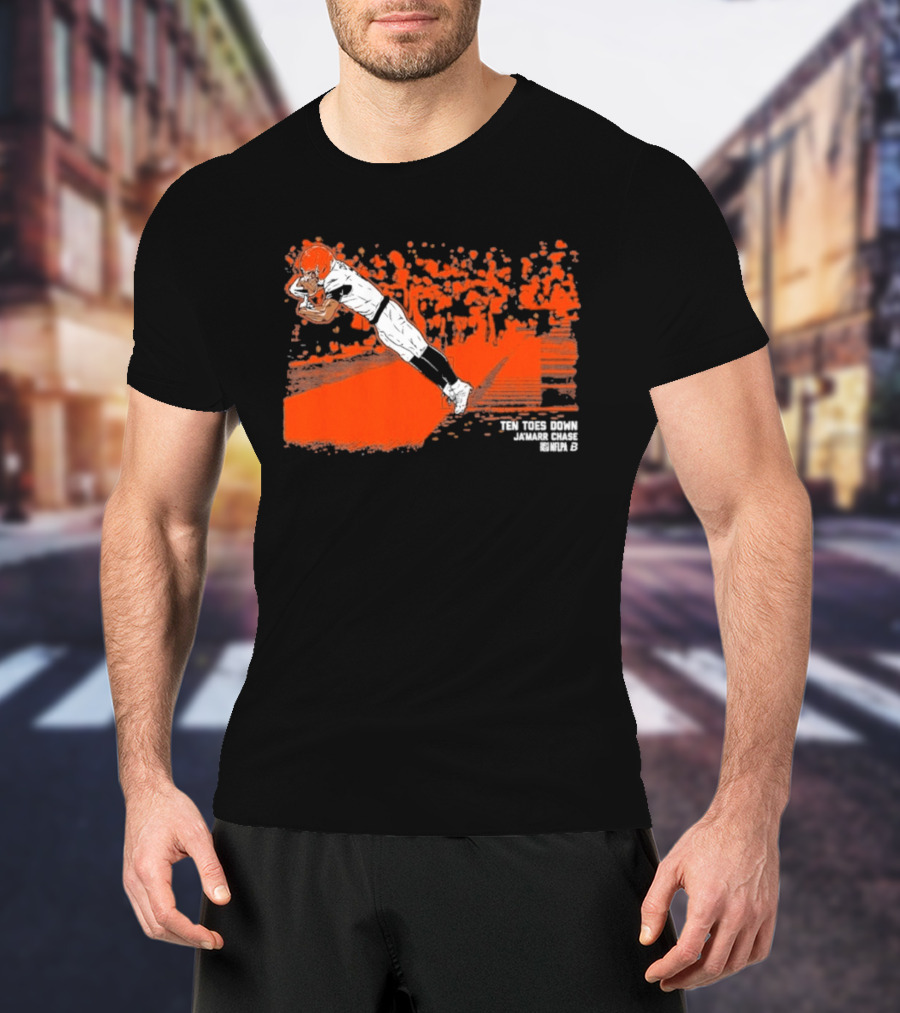 Ja'Marr Chase Ten Toes Down Touchdown Catch T-Shirt