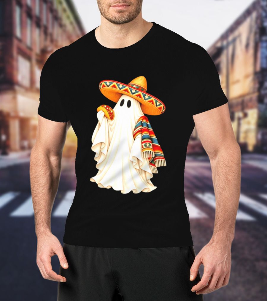 Me Ghosta Tacos Halloween Sombrero Ghost 2026 T-Shirt