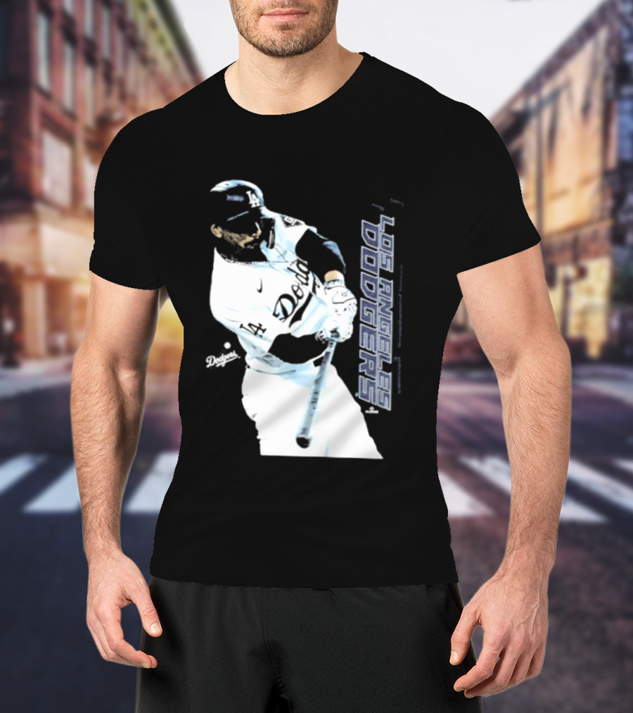 Mookie Betts Los Angeles Dodgers MLB Swing Action T-Shirt