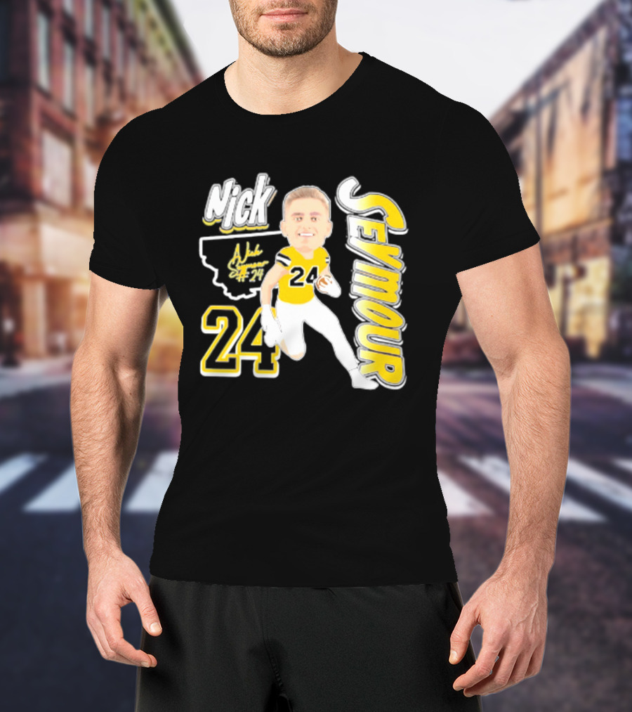 Nick Seymour Montana State Bobcats 2026 Player 24 Caricature T-Shirt