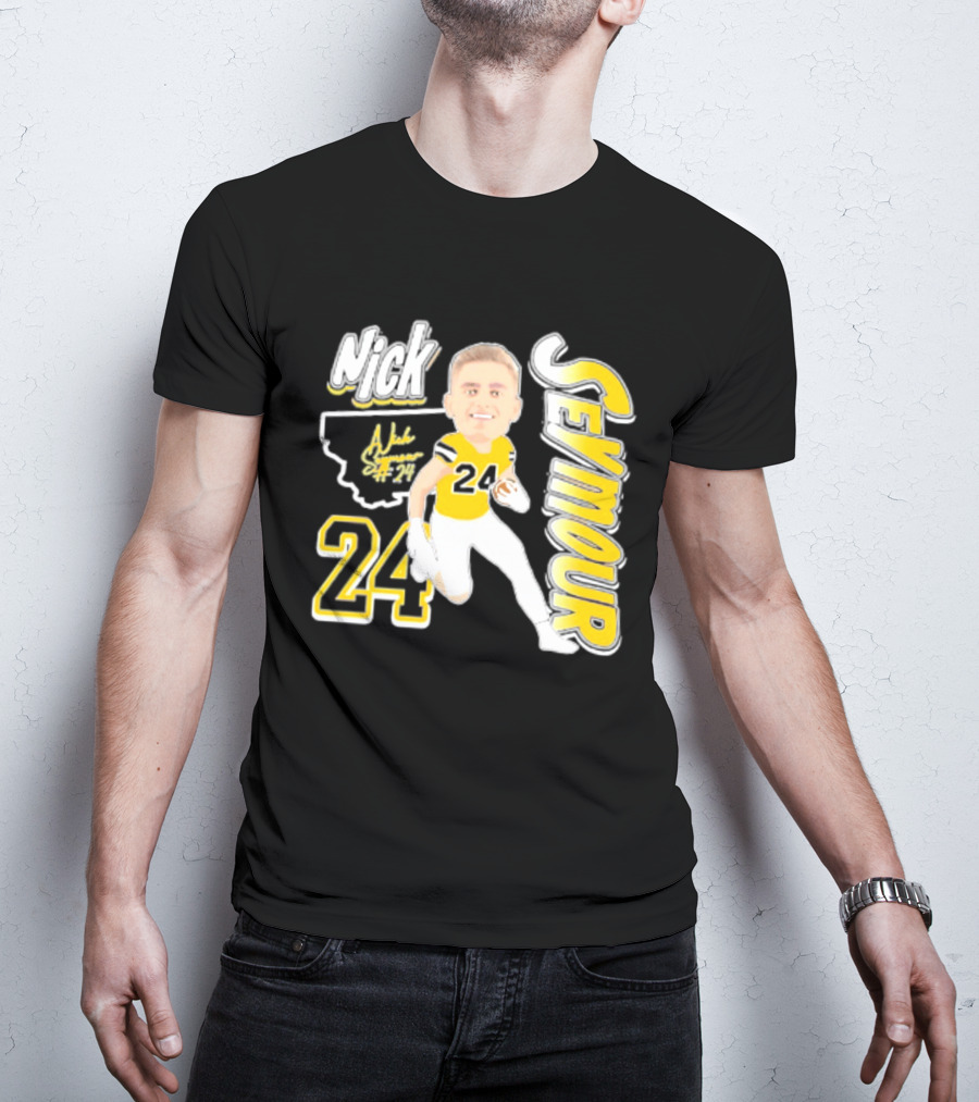 Nick Seymour Montana State Bobcats 2026 Player 24 Caricature T-Shirt