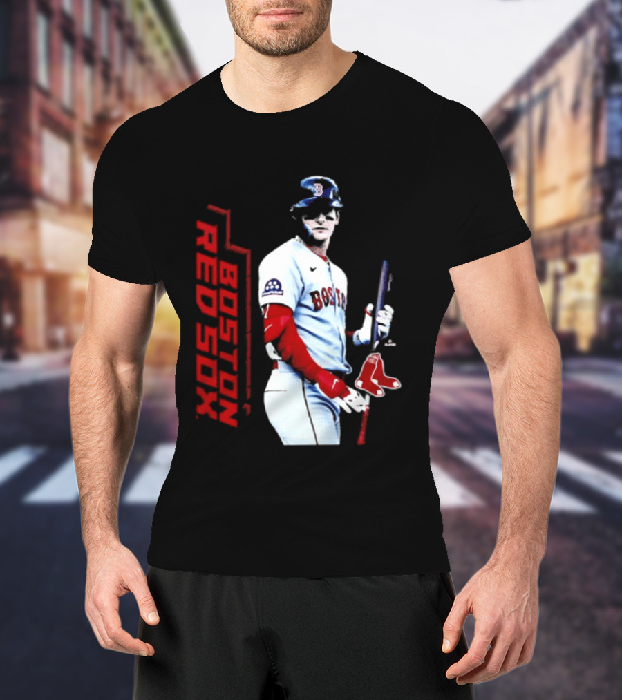 Roman Anthony Boston Red Sox MLB Player Swing Action T-Shirt