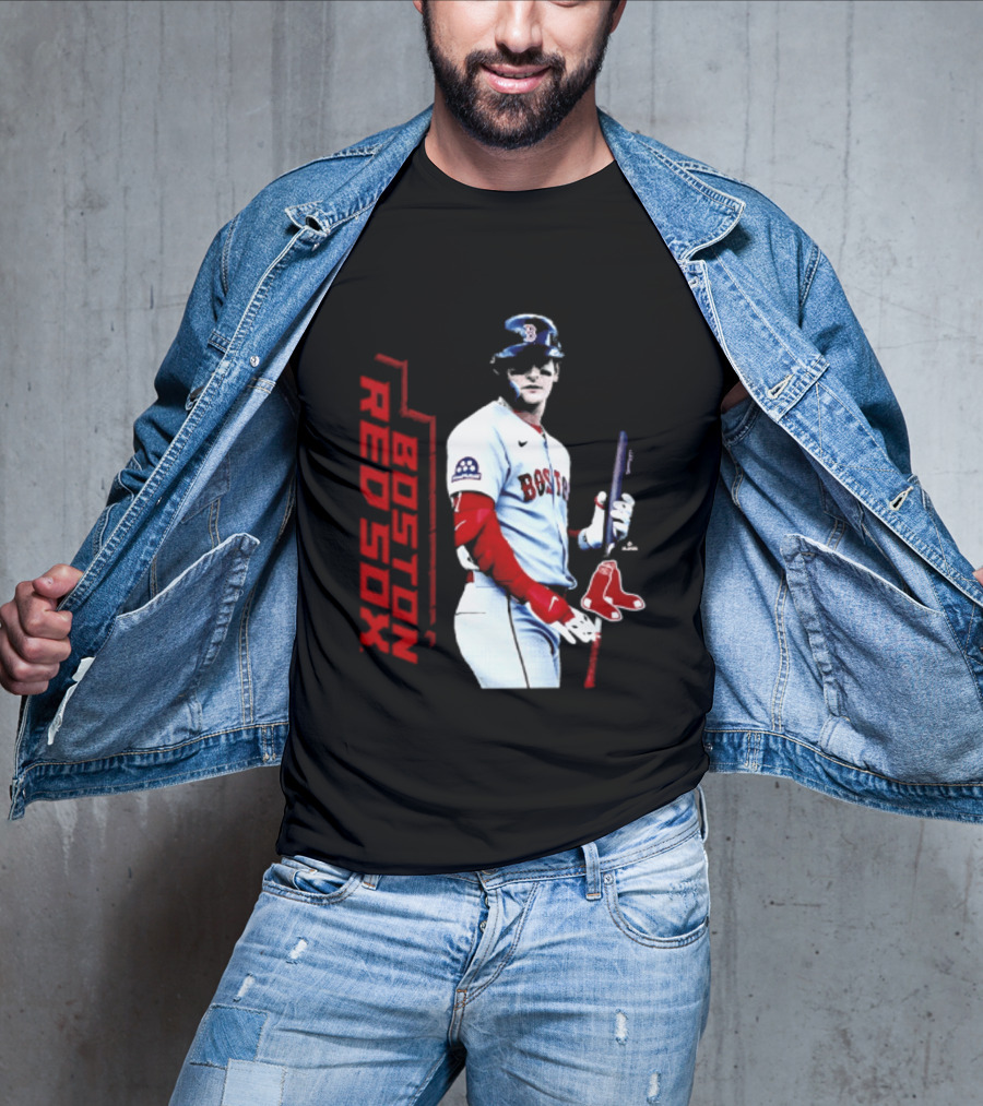 Roman Anthony Boston Red Sox MLB Player Swing Action T-Shirt