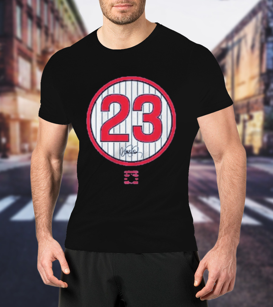 Ryne Sandberg 23 MLB Legend Signature T-Shirt