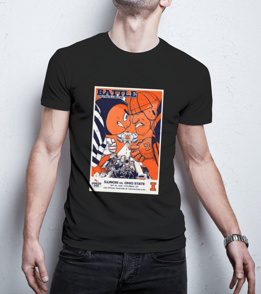 Battle For The Illibuck Illinois Vs. Ohio State Football 09.26.2026 Columbus OH Gameday Spirit T-Shirt