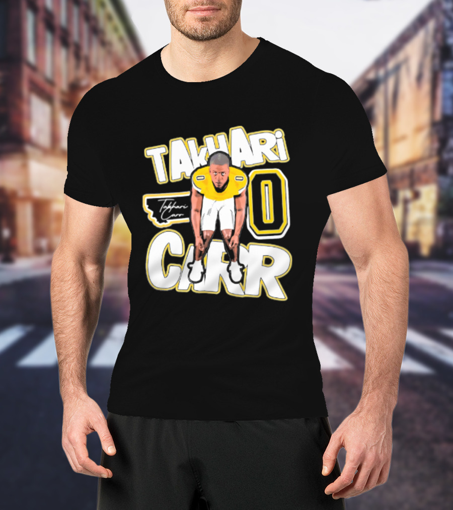 Takhari Carr Montana State Bobcats Player 2026 Caricature T-Shirt