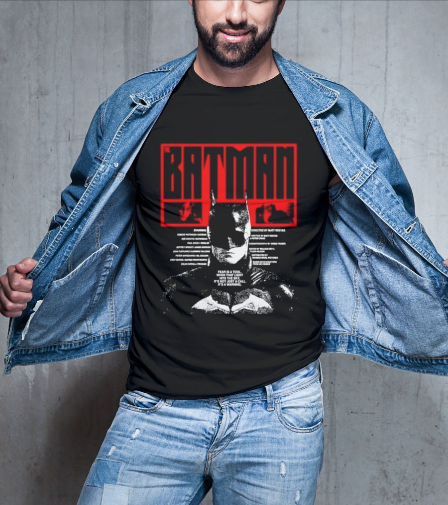 Batman Fear Is A Tool Warning Robert Pattinson T-Shirt