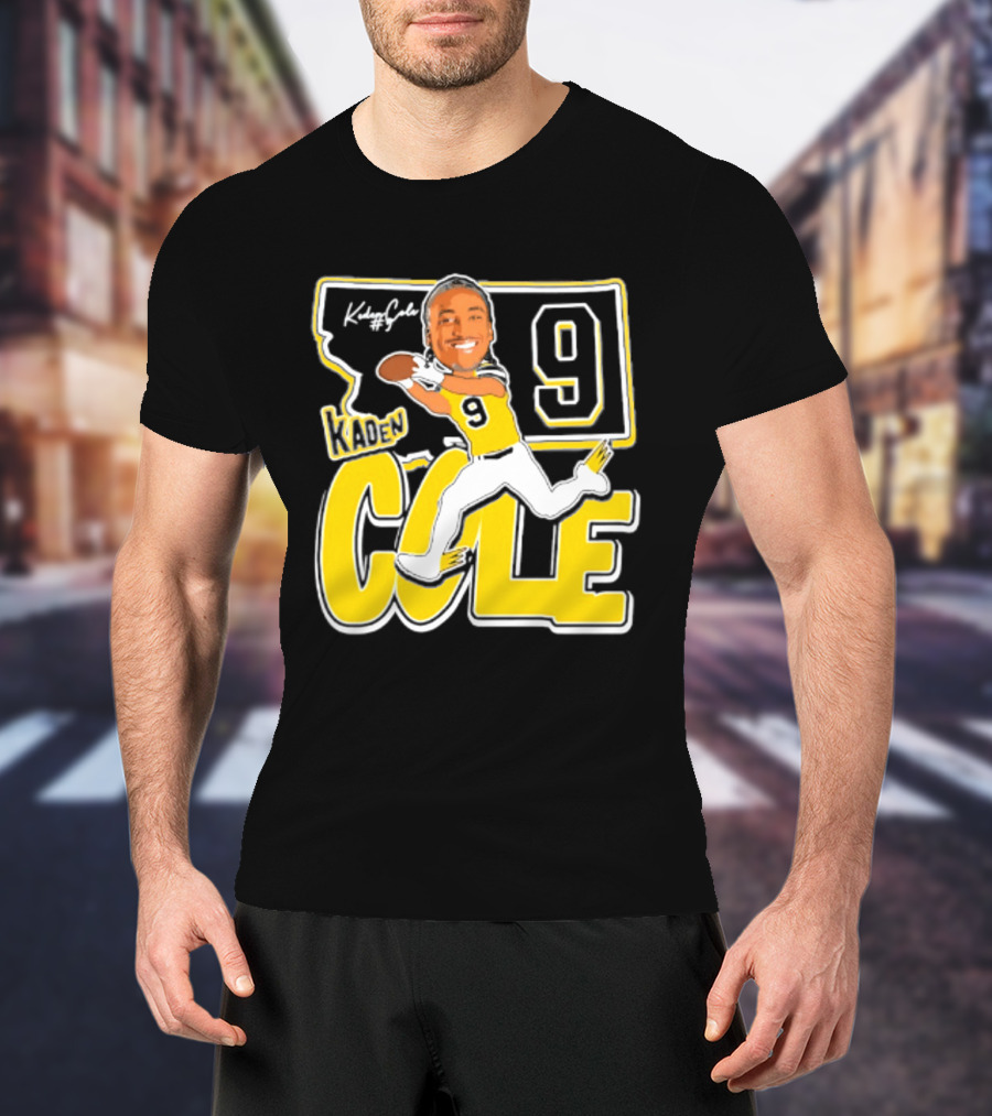 Kaden Cole Montana State Bobcats Player 2026 Caricature Number 9 T-Shirt