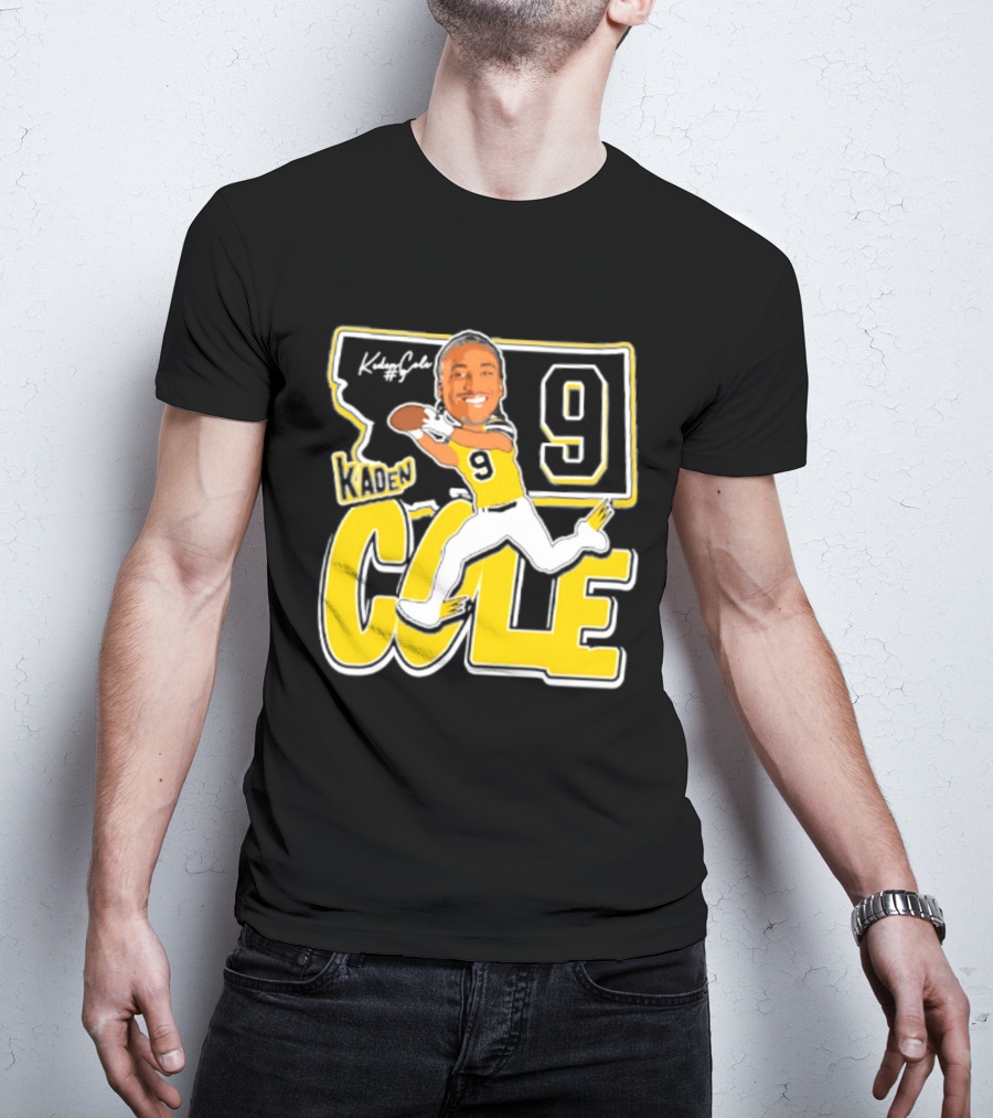 Kaden Cole Montana State Bobcats Player 2026 Caricature Number 9 T-Shirt