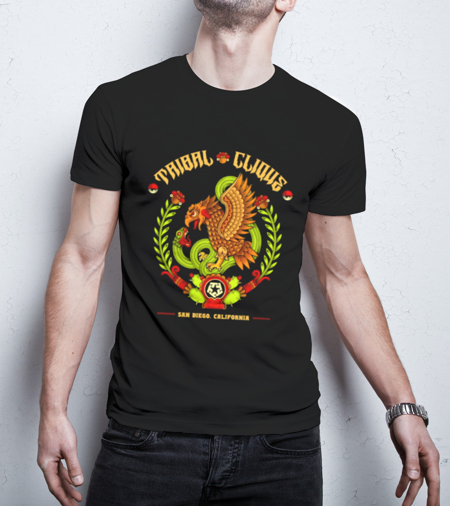 Tribal Clique Aztec Eagle And Serpent San Diego California T-Shirt