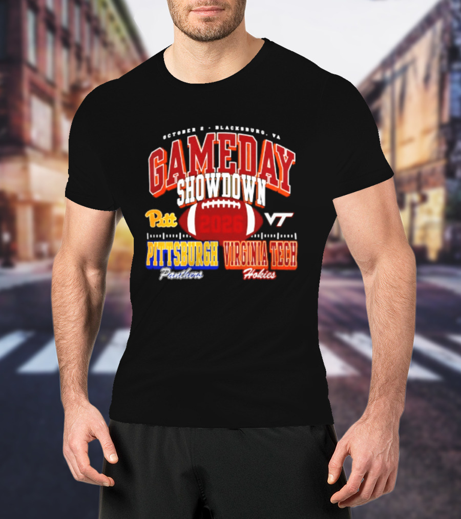 Pittsburgh Panthers Vs Virginia Tech Hokies Gameday Showdown October 3 Blacksburg 2026 T-Shirt
