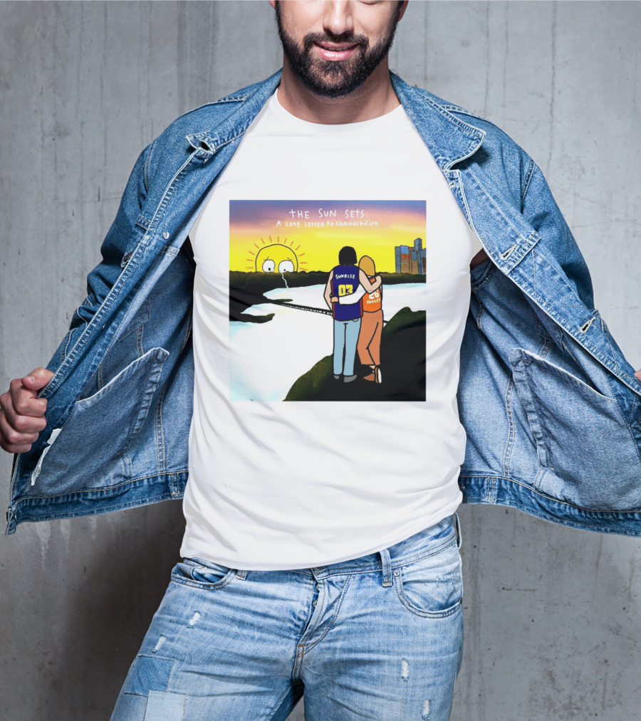 The Sun Sets A Love Letter To Connecticut Basketball Couple Sunrise Sunset T-Shirt