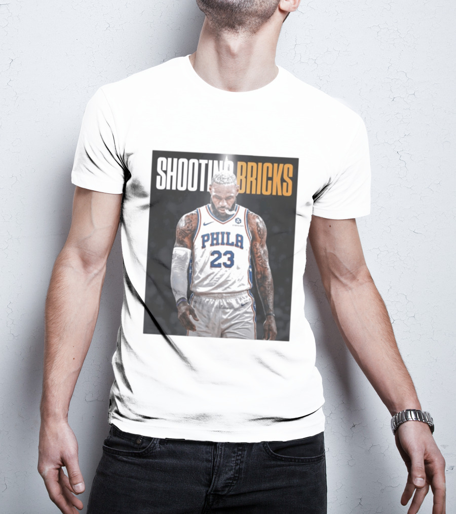 Shooting Bricks LeBron 23 Philly Basketball Meme T-Shirt