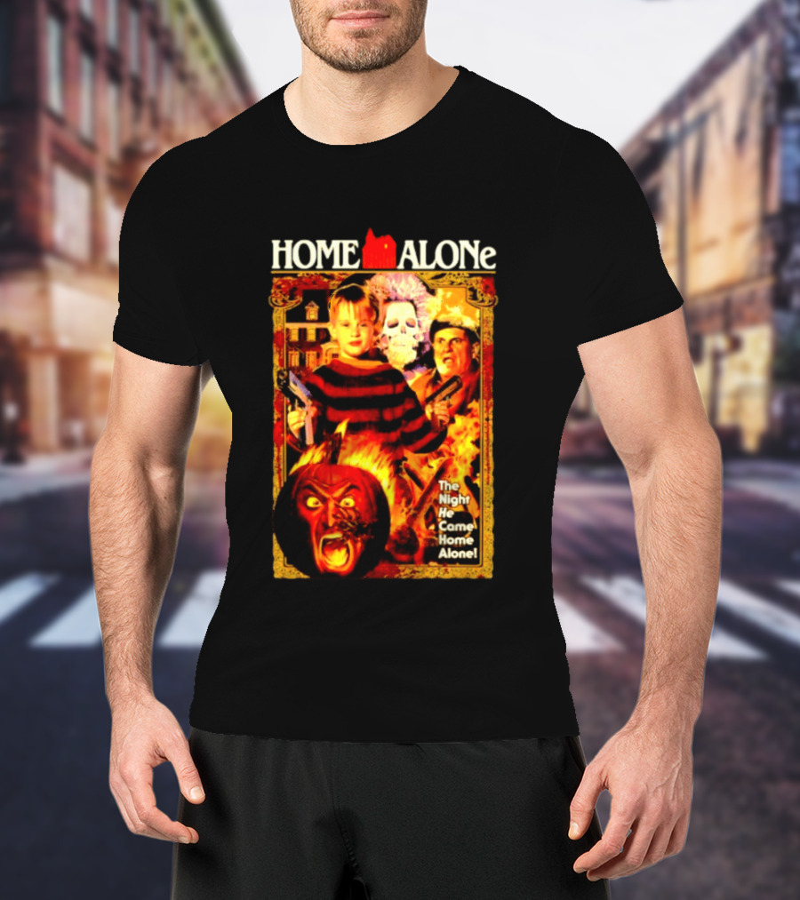 Home Alone The Night He Came Home 80s Movie Mashup T-Shirt
