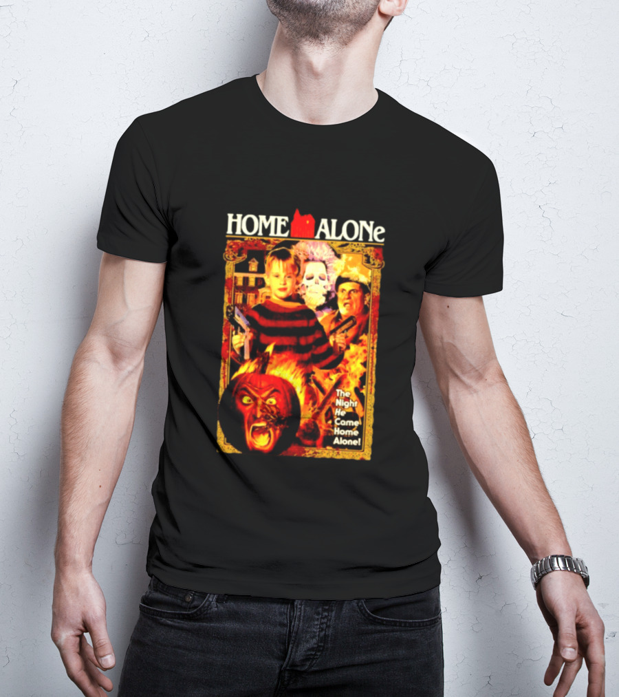 Home Alone The Night He Came Home 80s Movie Mashup T-Shirt