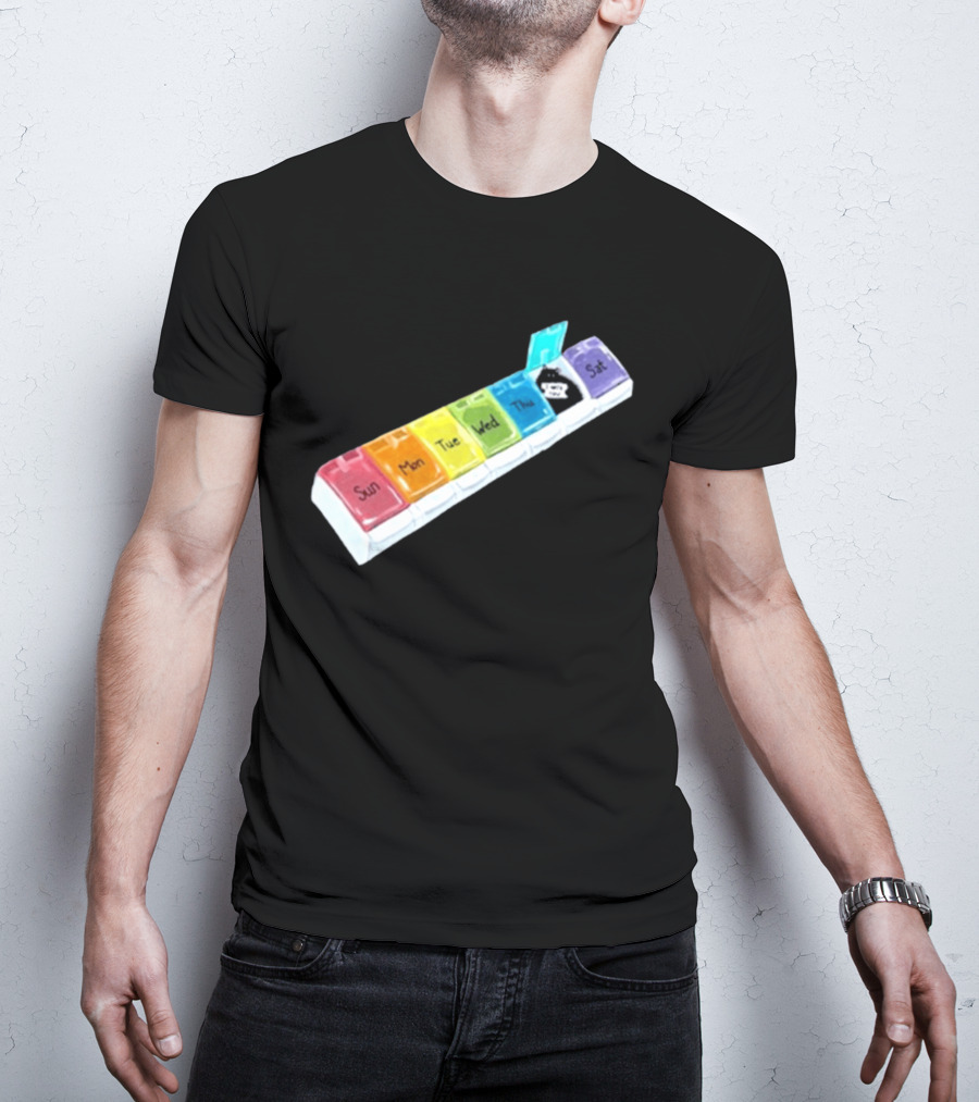 It's About Consistency Friday I Hate You Weekly Pill Organizer T-Shirt