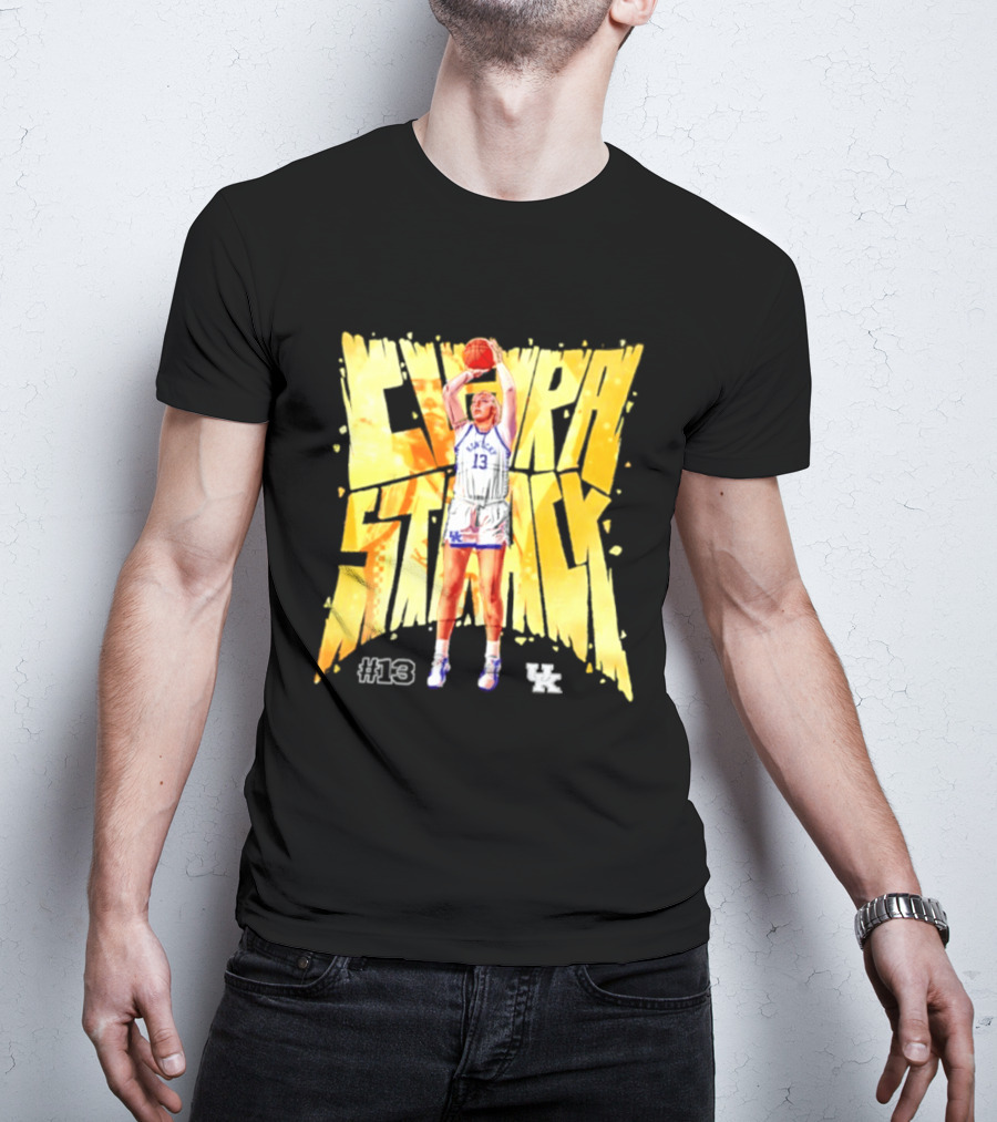 Clara Strack #13 Kentucky Wildcats NCAA Women's Basketball Player Caricature T-Shirt
