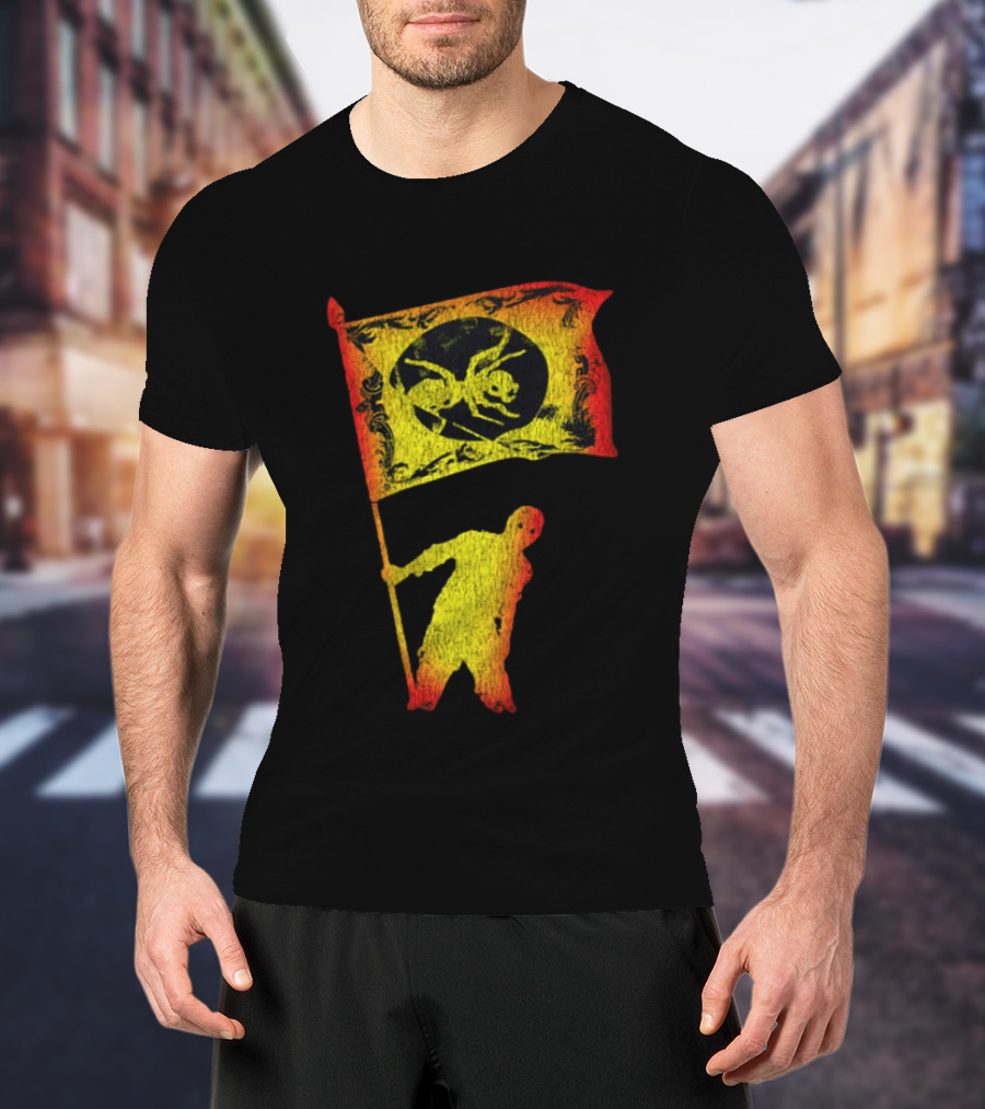 The Prodigy Ant Silhouette Brandishing Flag Multicolor T-Shirt