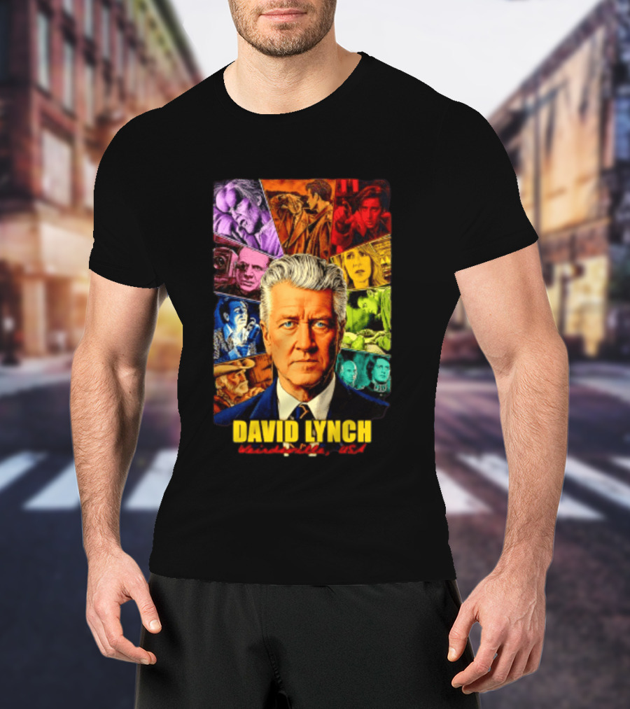 David Lynch Weirdsville USA Iconic Characters Collage T-Shirt