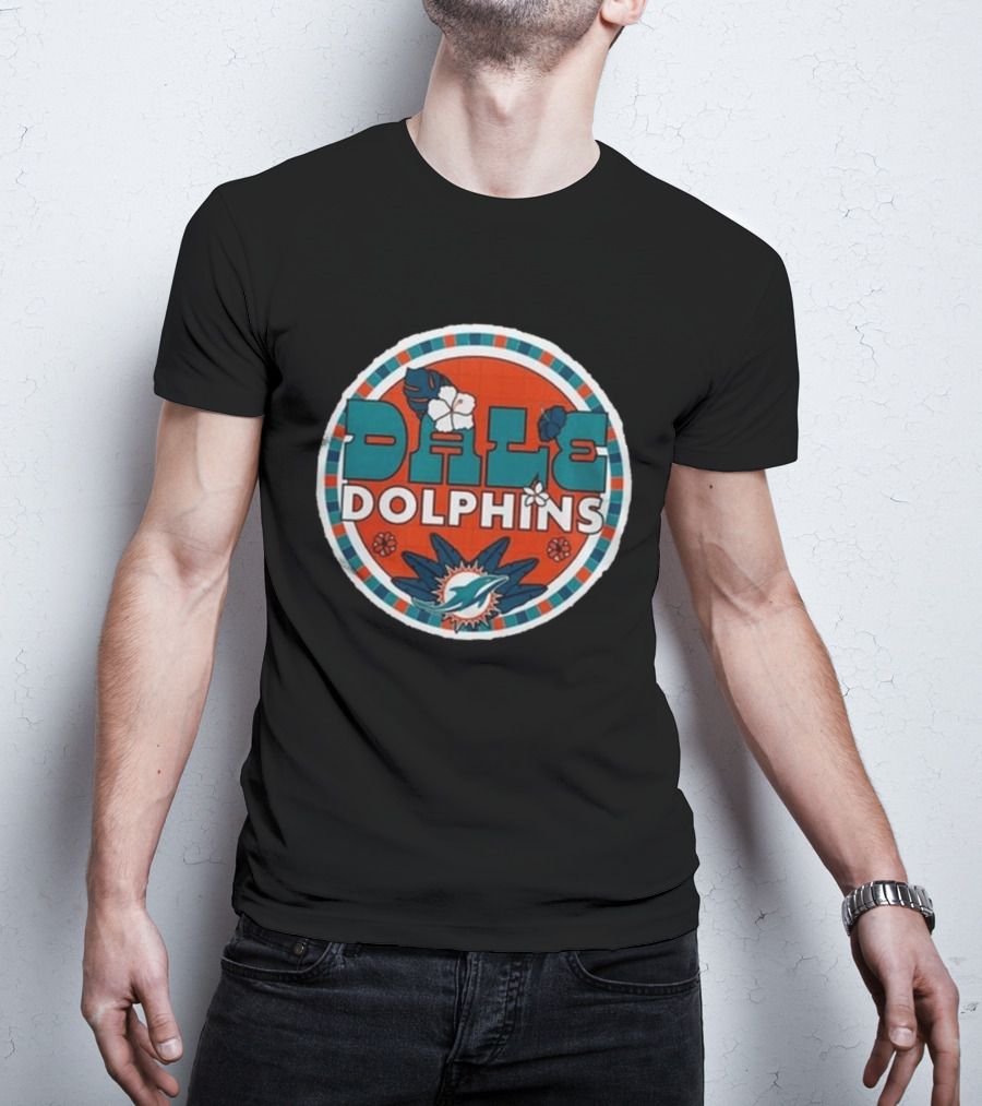 Miami Dolphins Dale Hispanic Heritage Month Aqua T-Shirt
