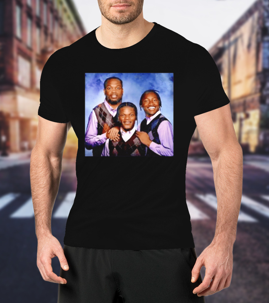 Derrick Henry Lamar Jackson Zay Flowers Baltimore Ravens Step Brothers T-Shirt