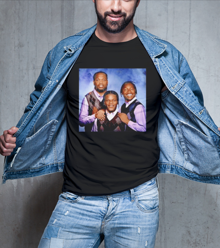 Derrick Henry Lamar Jackson Zay Flowers Baltimore Ravens Step Brothers T-Shirt