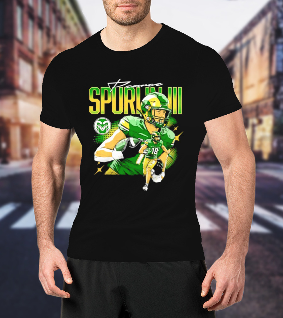 Pearce Spurlin III 18 Colorado State Rams Football NCAA T-Shirt