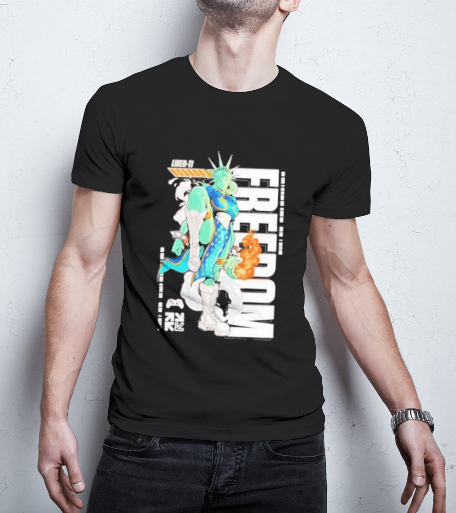 Freedom Fighter Liberty Statue Game Character Hero T-Shirt