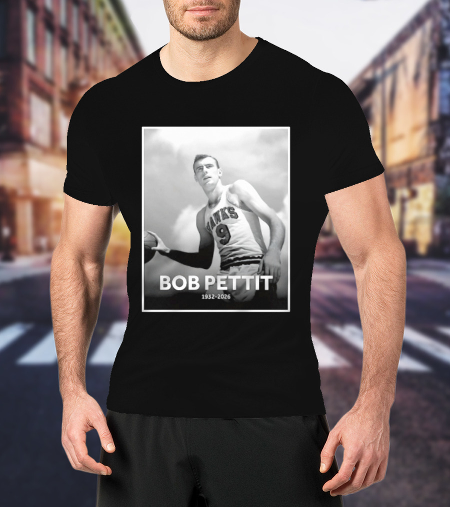 Bob Pettit 1932 2026 Hawks Basketball Legend T-Shirt