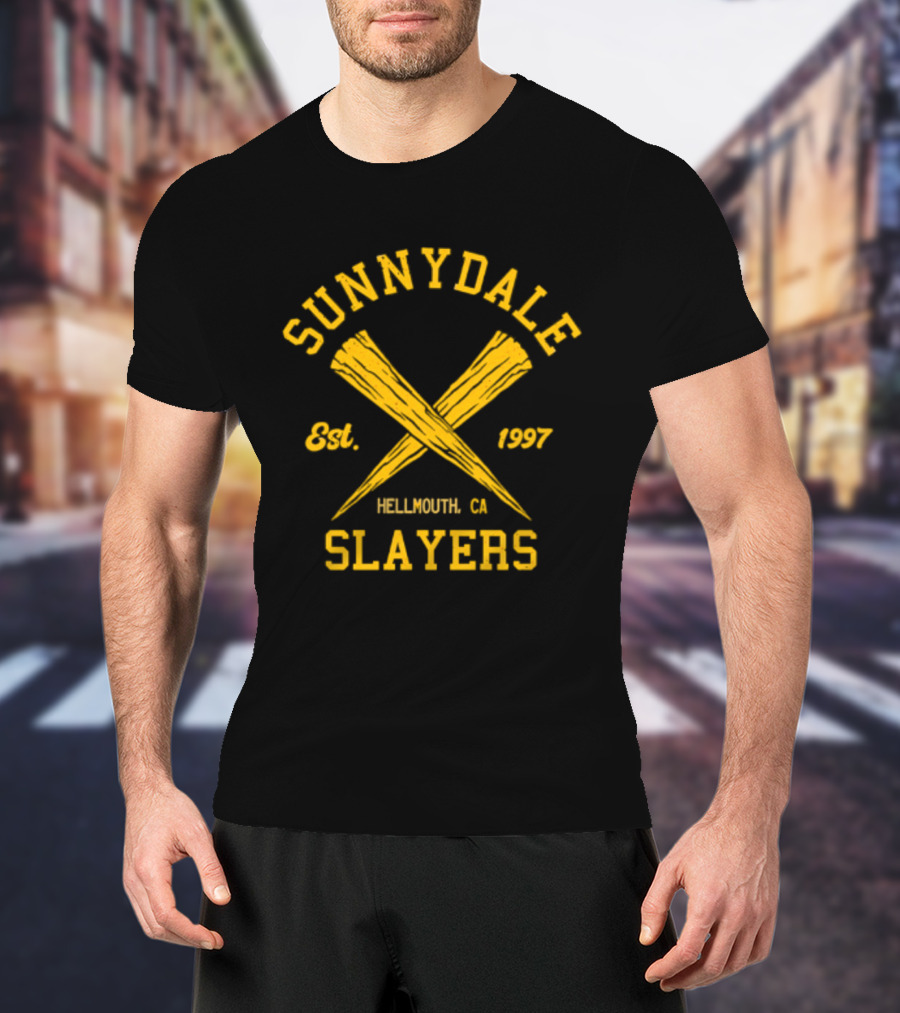 Sunnydale Slayers 1997 Hellmouth CA Est. Buffy Vampire T-Shirt