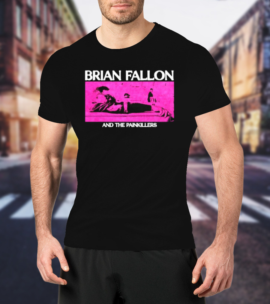 Brian Fallon And The Painkillers Pink Concert Art Gaslight Anthem T-Shirt