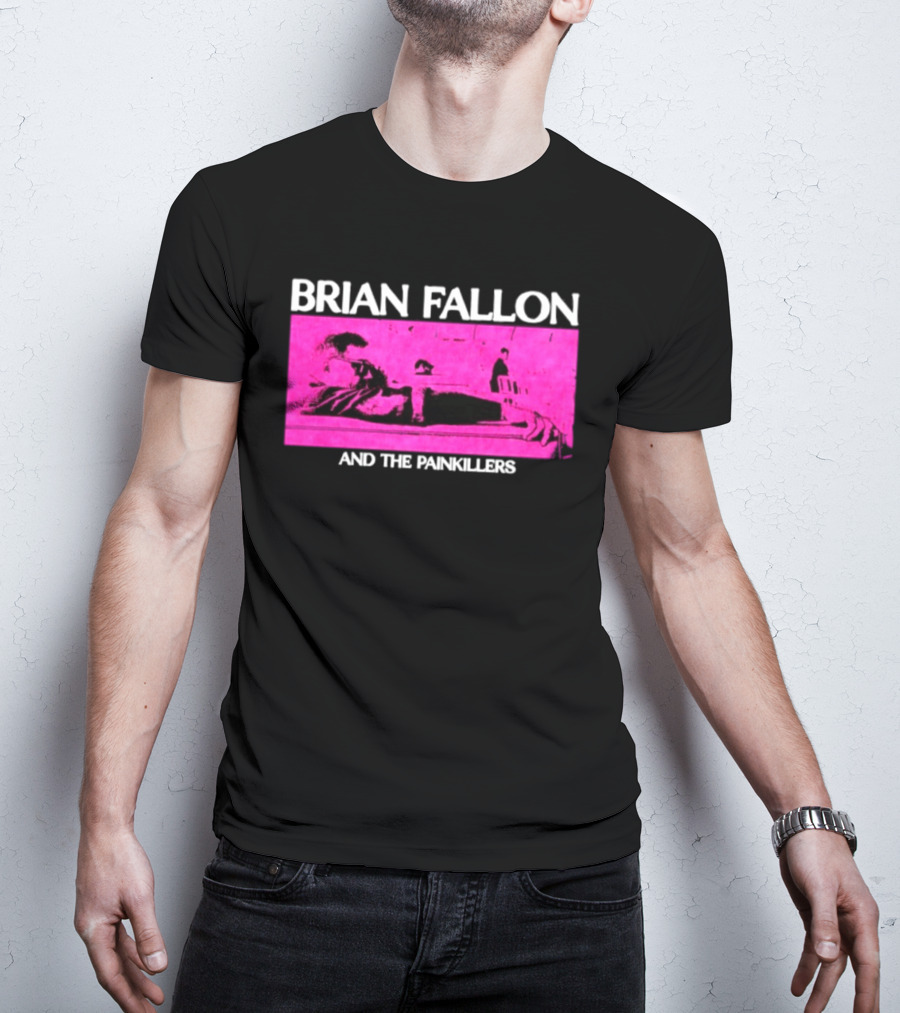 Brian Fallon And The Painkillers Pink Concert Art Gaslight Anthem T-Shirt