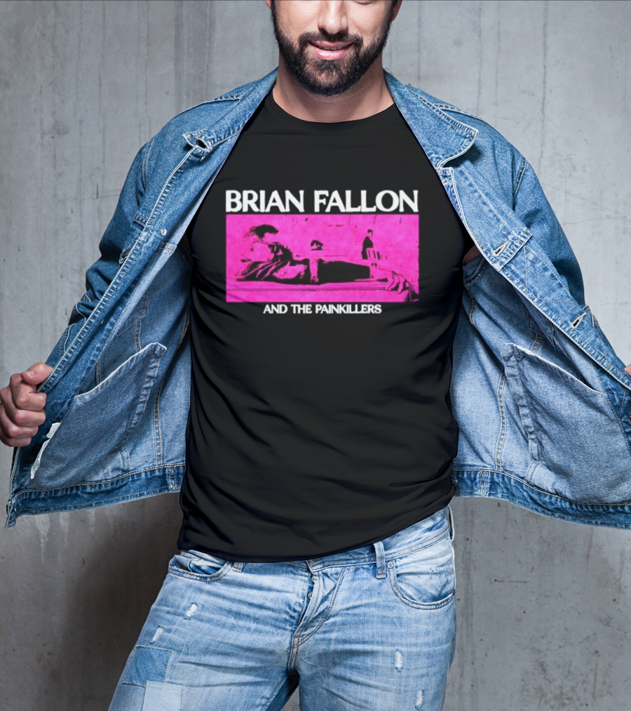 Brian Fallon And The Painkillers Pink Concert Art Gaslight Anthem T-Shirt